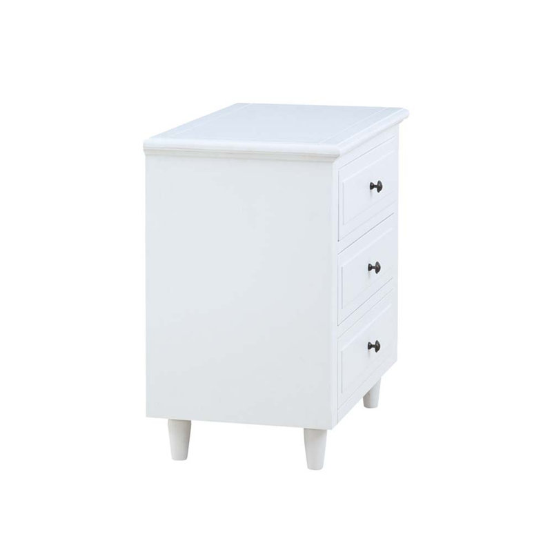 Ardele 27.9'' W Solid Wood Nightstand, White