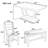 6-Piece Wood Half Round Dining Table Set Kitchen Table Set