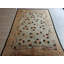 Warm Cream Color Antique Floral Pattern Mongolian Wool Pile Area Rug