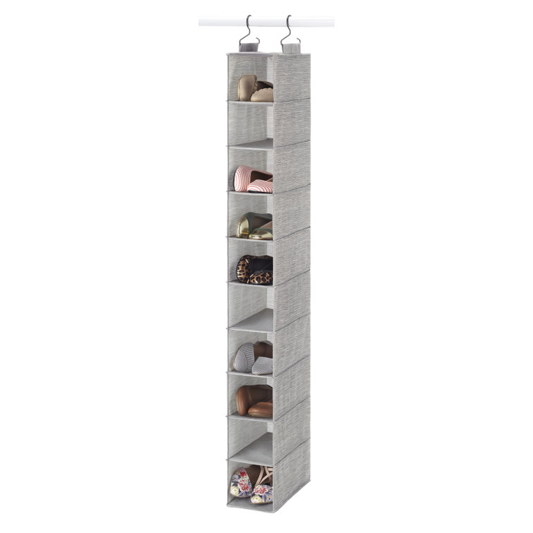 Whitmor Hanging Shoe Shelves Closet Organizer - 8 Section - Gray - PPNW 