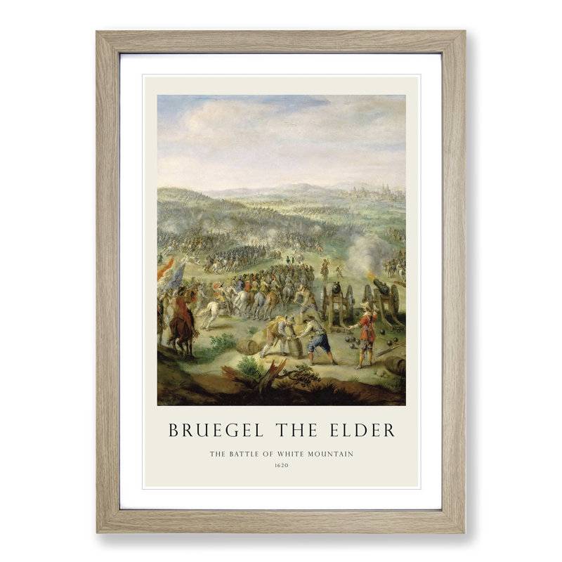 Flemish Proverbs by Pieter Bruegel The Elder - Single Picture Frame Print, 36cm H x 27cm W x 2cm D, Oak Framed