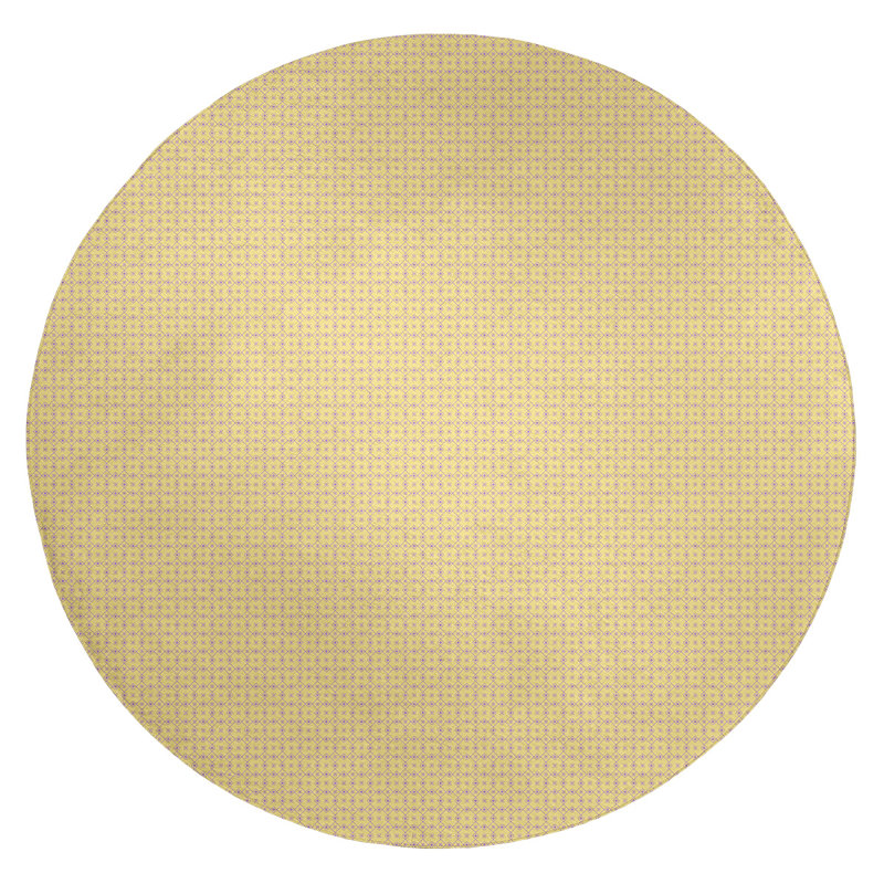 Tapis jaune napperon, Rond 5 pi