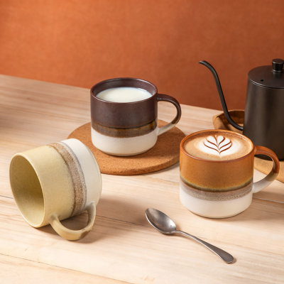  Stoneware Coffee Mugs