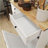 Kitchen Trash Cabinet with 2 Drawers &amp; Tilt-Out Compartment, MDF | Off-White | Farmhouse
