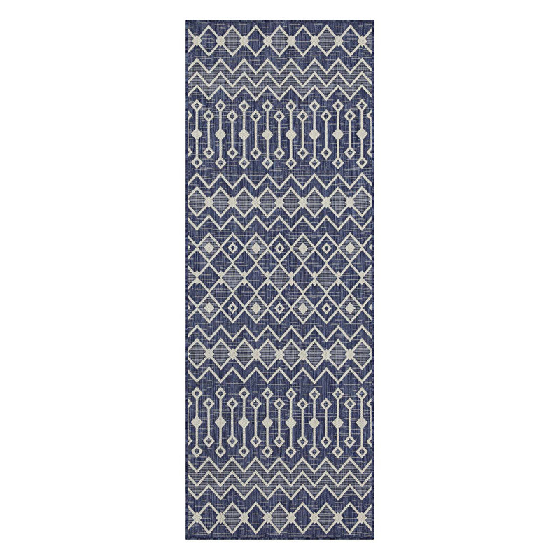 Regular Pattern Indoor/Outdoor Area Rug, Runner 2'7" x 7'3"