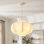 Lustre de style lanterne en imitation de soie 23,6 "à 3 lumières à intensité variable