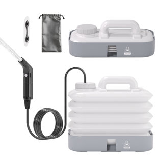 Portable Bidet with 2.3Gal Collapsible Bucket Electric Bidet for Travel Built-in Rechargeable 800mAh Battery (Black)