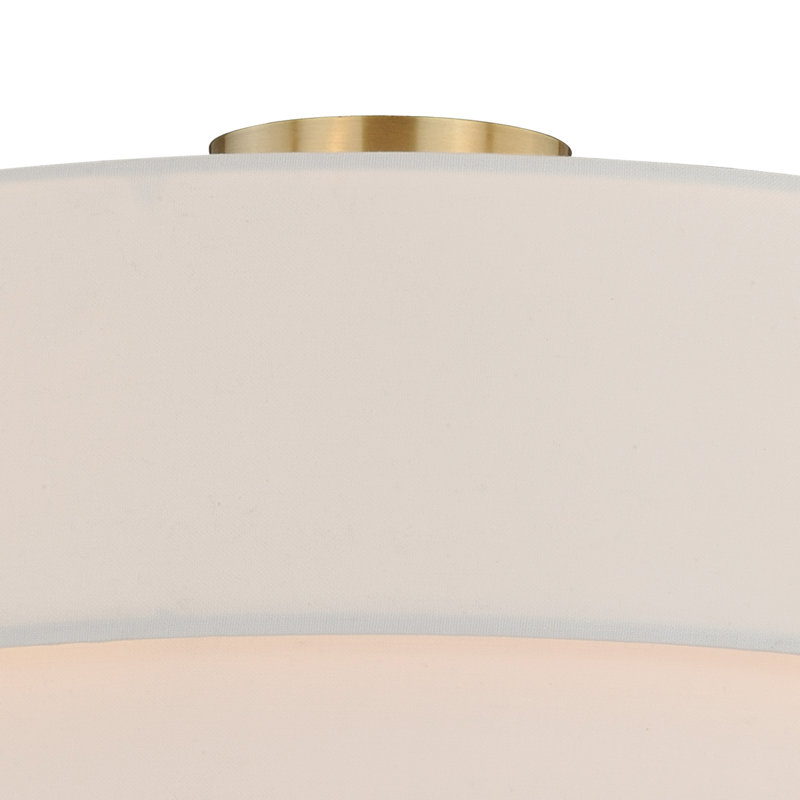 Amia Linen Semi Flush Mount
