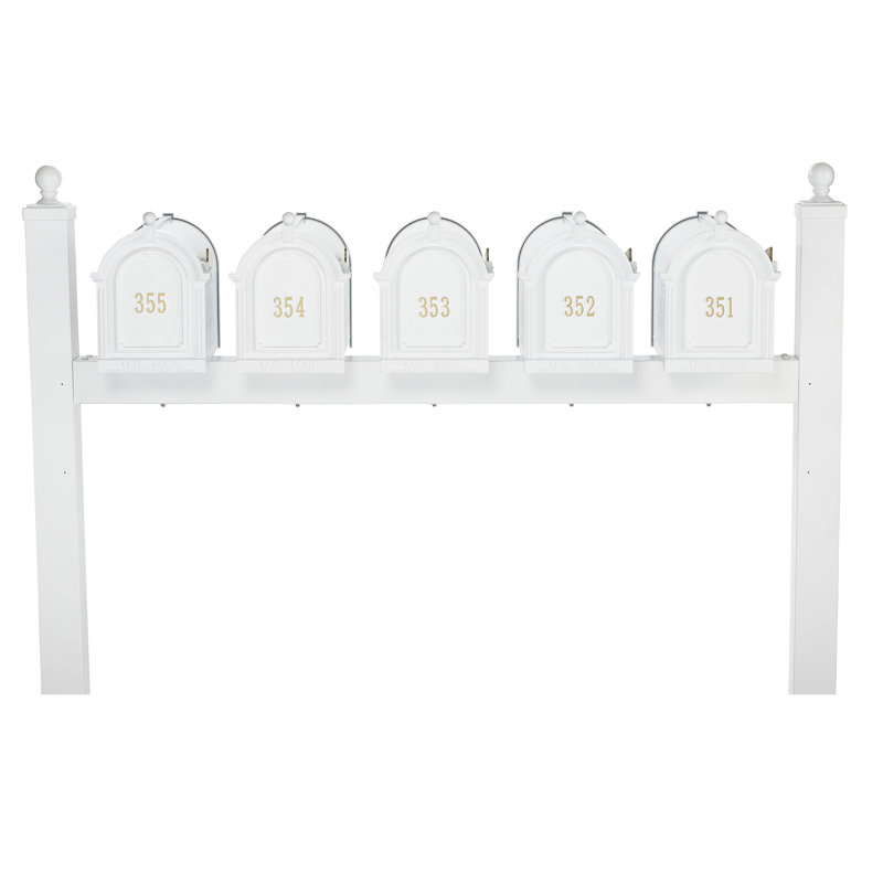 Boîte aux lettres avec piquet inclus, Blanc, Oui