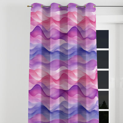 Girls Abstract Window curtains - Motion Teen Waves Grommet Curtain - 1 Panel