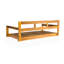 Structure de lit de jour de balançoire de véranda en bois pour patio, banc de balançoire de jardin avec 4 cordes de suspension-160767182