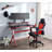 Runulf Desk with Hutch - Office Computer Desk with Bookshelf Storage-1690407732