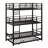 Solid Metal Triple Bunk Bed With Trundle Guardrail ,Ladder And Trundle-1042194501