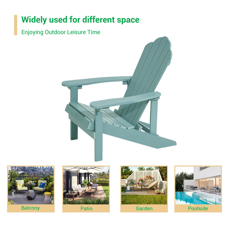 Chaise Adirondack en plastique / résine Themis, Bleu