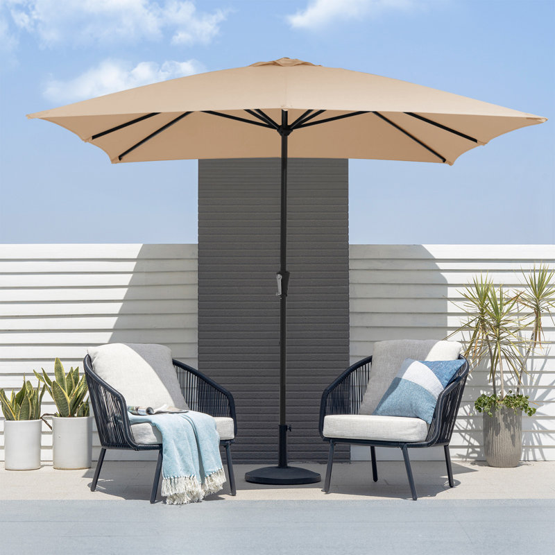 Parasol de marché rectangulaire 120 po x 96 po Berlena, Beige