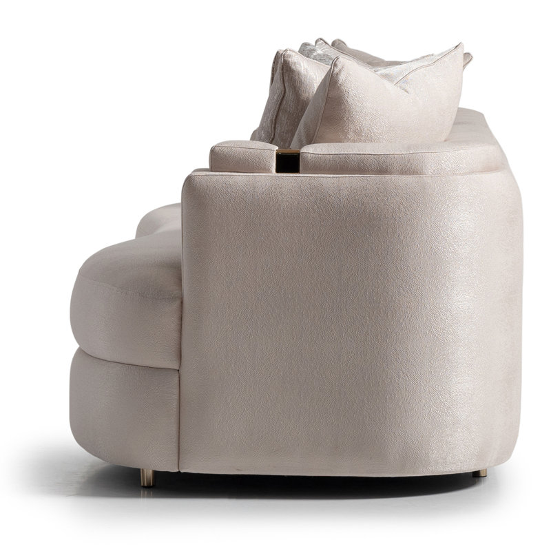 Carmela 102'' Square Arm Curved Sofa