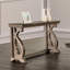 Traditional, Table, Solid Wood, Scroll Legs, Medium - Sized Surface, 50 Inches Wide Traditional Style, Weathered Oak, 30 Tall