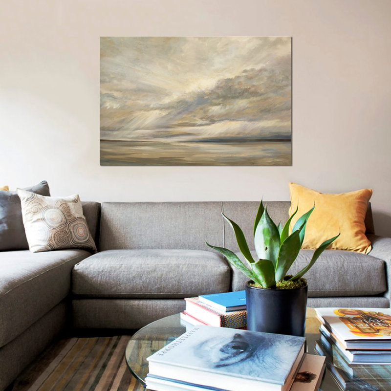 «Storm on the Bay», reproduction sur toile, H 18 po x l 26 po x P 1,5 po, Toile tendue, Pas de tapis