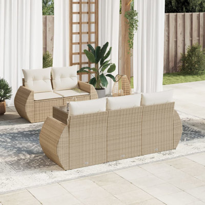  Ensemble de canapé de jardin beige