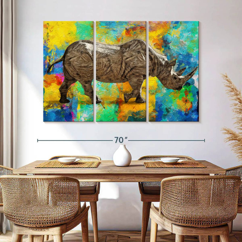 Fantasy Rhino, 42" H x 65" W