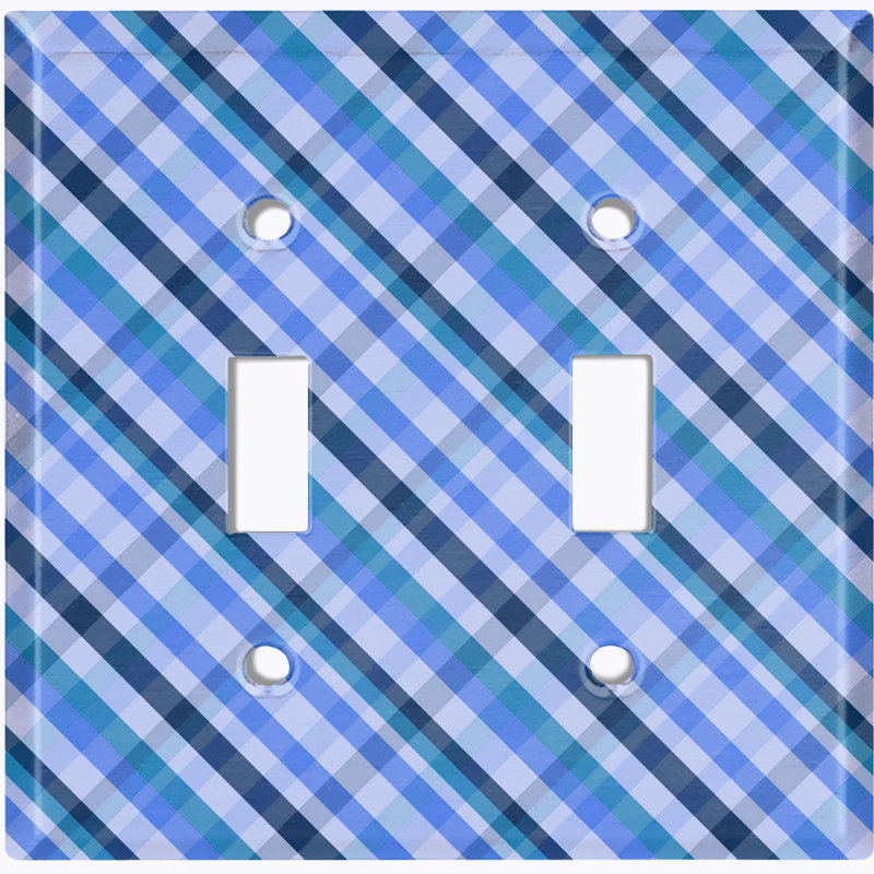 Patterned 2 - Gang Toggle Light Switch Standard Wall Plate