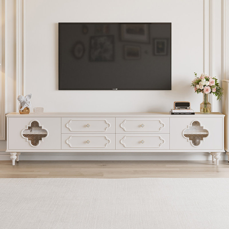 Meuble télé moderne en bois manufacturé beige, 70.87