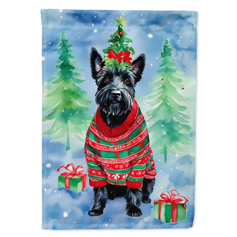 Double Sided Polyester Christmas, 15.5" H x 11.25" W
