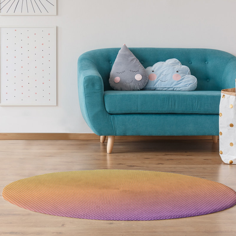 Tapis mauve mauve pâle/pérou sirène balances, Rectangle 5 pi x 7 pi