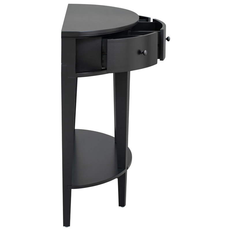 U-Shape Modern Curved Table, Black