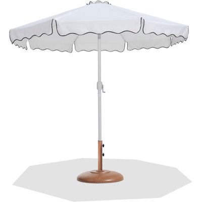 Amalfi Fabric With Piping / Aluminum Patio Umbrella With Base Sets