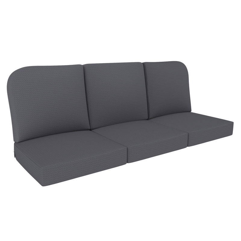 Argyri Set of 3 – 22" x 24" Outdoor Deep Seat Replacement Cushions for Patio Furniture, Anahit 5" Thick High-Density Foam Seat and Back Outdoor Cushions with Water-Repellent & UV-Resistant Fabric