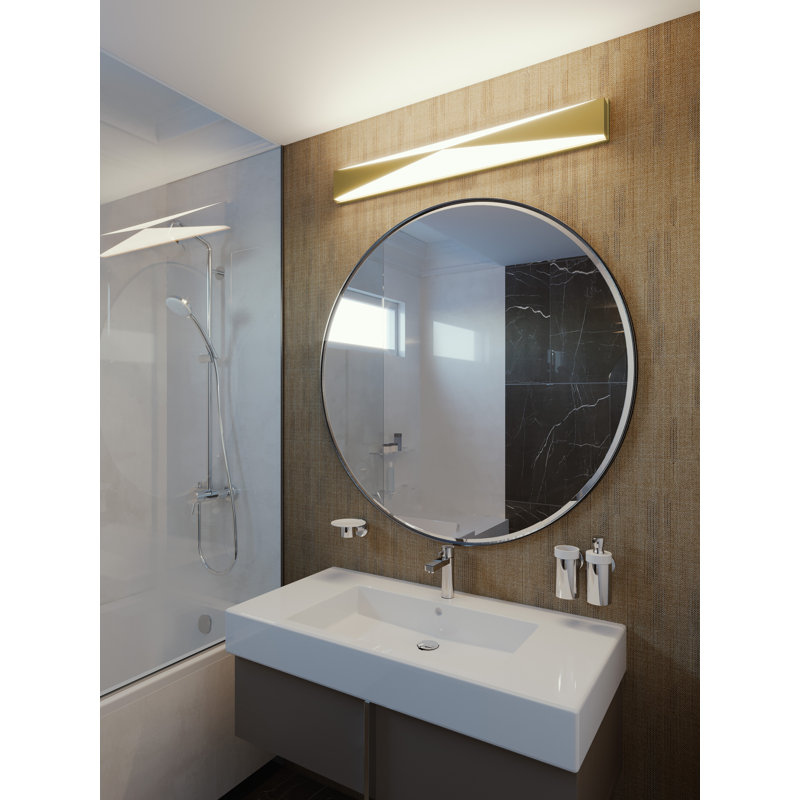 Lowenthal Dimmable LED Bath Bar, Satin Brass