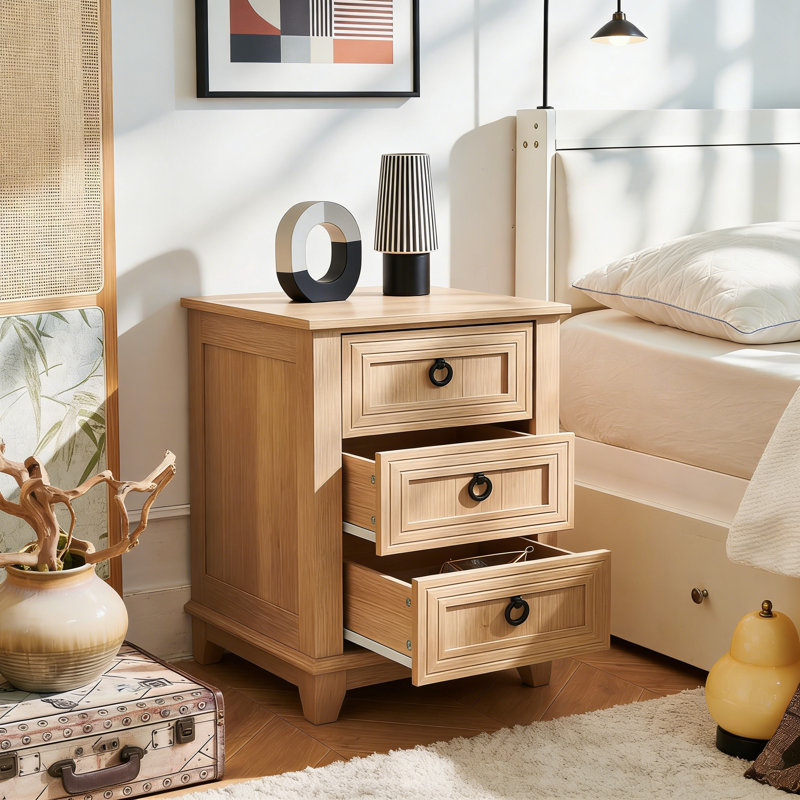 46cm W Manufactured Wood Bedside Table