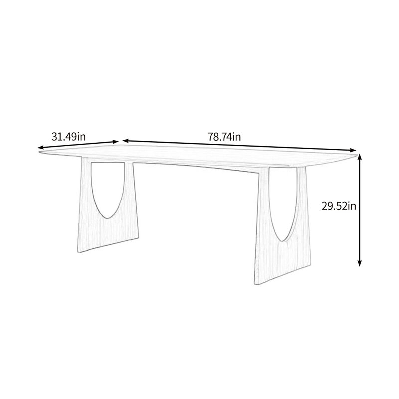 Perley, H 29,52 po x L 78,74 po x l 31,49 po