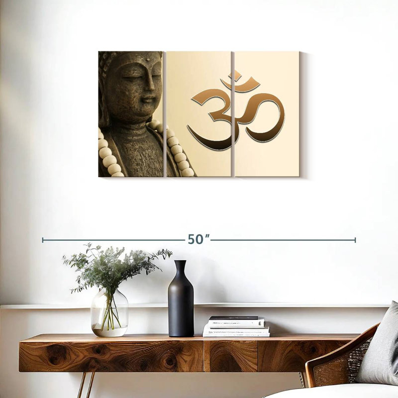 Adella Buddha Om Sign, 20" H x 33" W