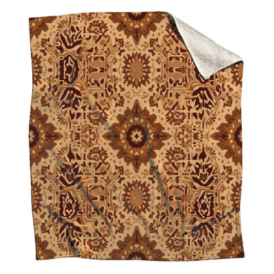 Couvertures beige à motif mandala
