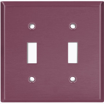 Couvercle de prise de plaque d'interrupteur en métal (brun simple - bascule simple)