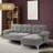 Hilmir 82.7'' Upholstered Convertible Sectional sofa,Modern L Shaped Sectional Sofa for Small Space-131840721