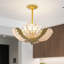 Lustre en cristal en forme de coquillage à 4 lumières avec source de lumière