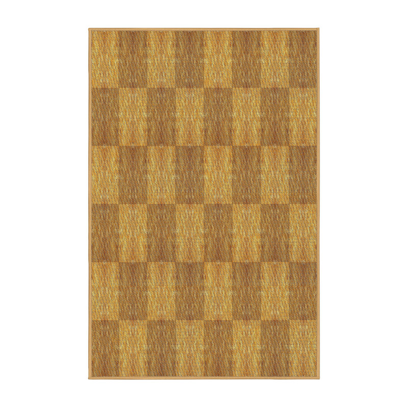 Tapis de zone brun à motif, Rectangle 5 pi x 8 pi