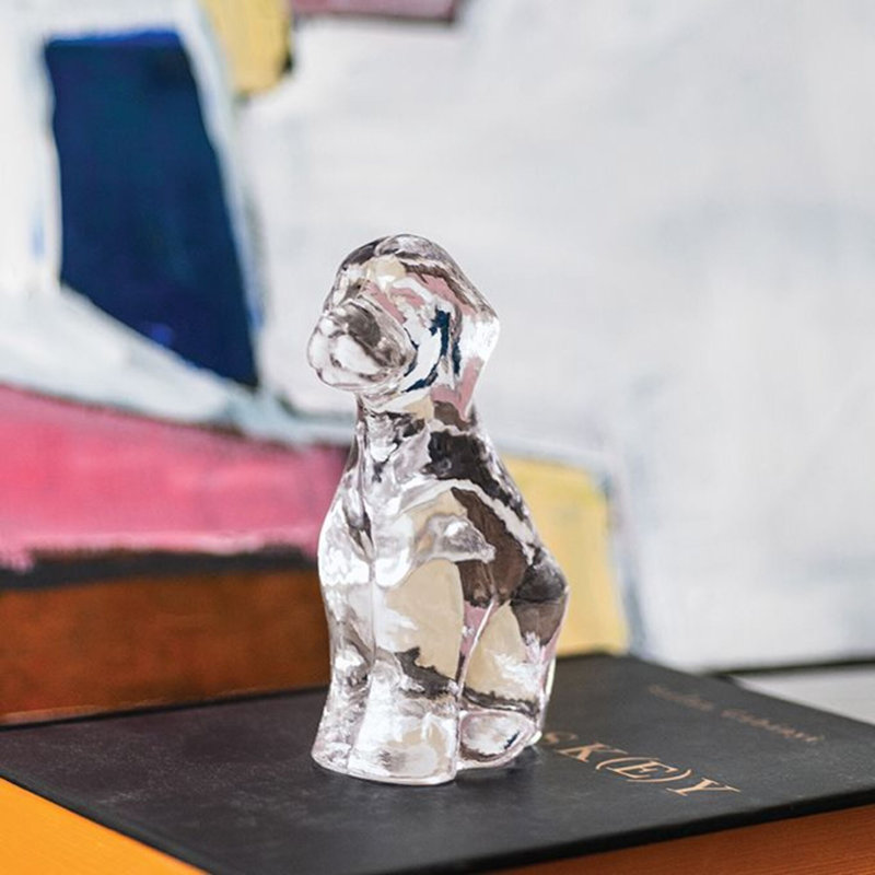 Handmade Glass Dog Figurine