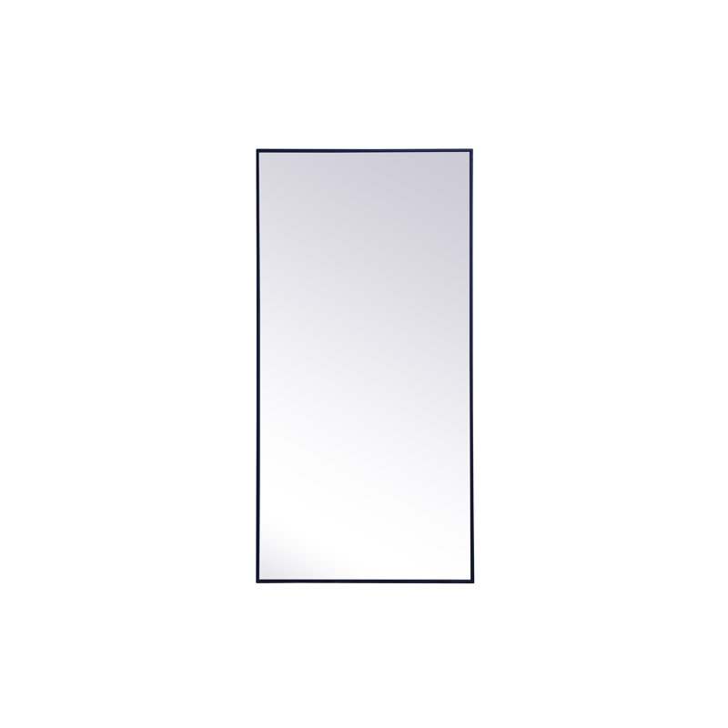 Miroir mural Sabine, 60 po x 30 po, Bleu
