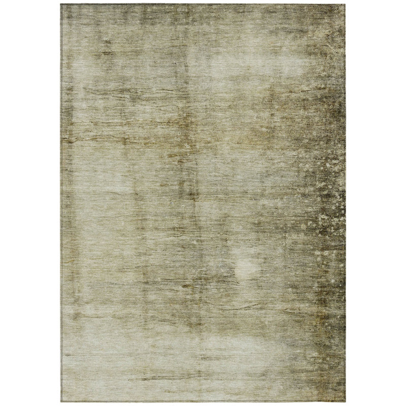 Tapis intérieur lavable abstrait beige 5 pi x 8 pi