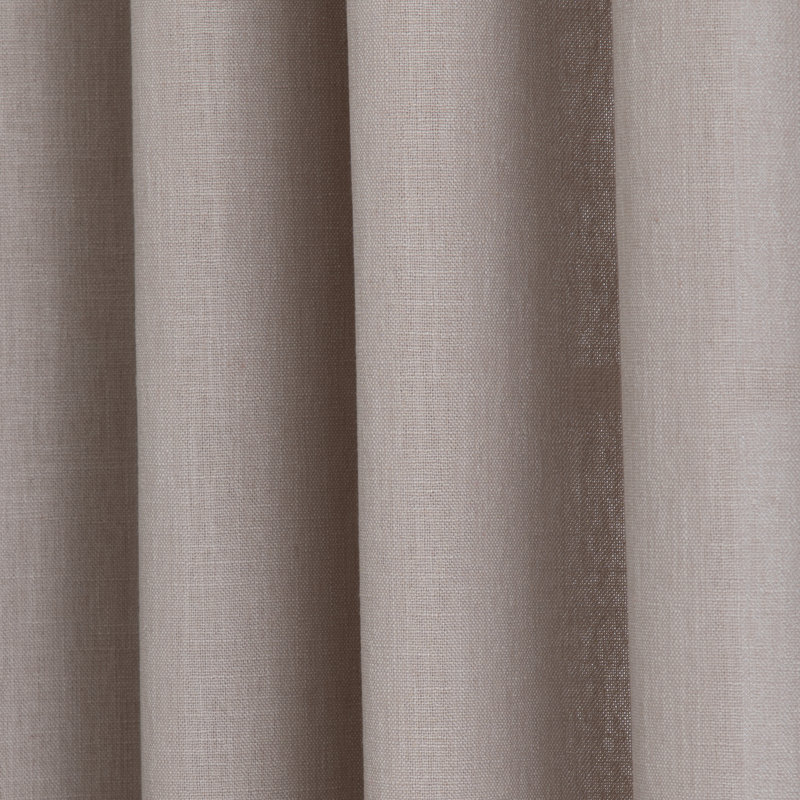 Charlack 100% Polyster Light-Filtering Solid Color Curtain Panel with Grommet Top , Taupe, 52" W x 63" L