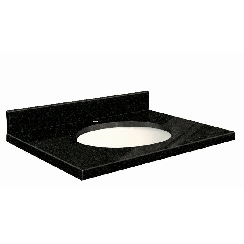 Dessus de salle de bain simple 49 po meuble-lavabo, Blanc, Vert Uba, Simple