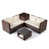 Coussin beige / structure brune