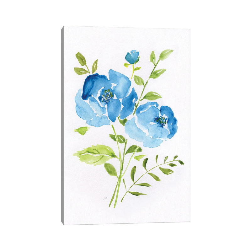 Blue Morning Bouquet I by Nan - Wrapped Canvas Painting, 66.04 cm H x 45.72 cm W