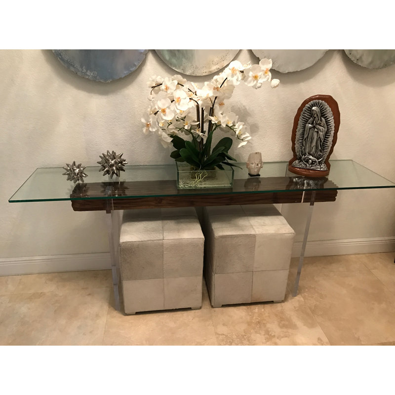 Fiorelita 80'' W Glass Console Table