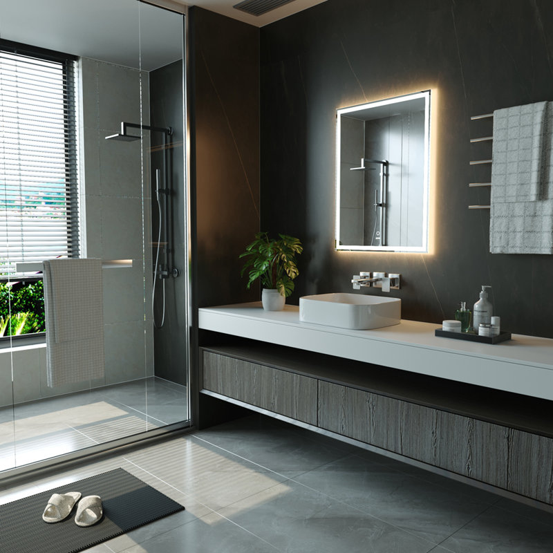 Belany Flat Wall Mirror, 80 cm H x 60 cm W