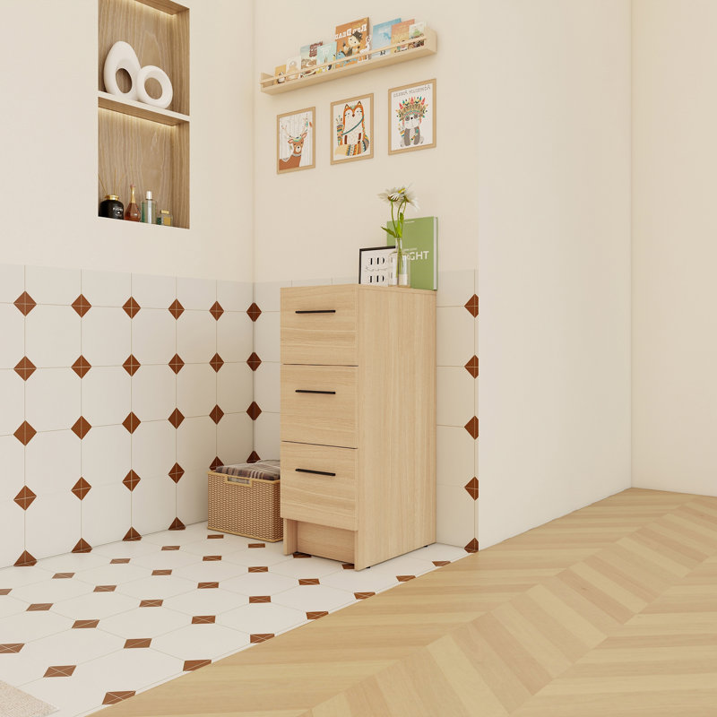 12" Slim Freestanding Bathroom Storage Cabinet
